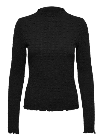 Only T-shirt ONLGERDA L/S MOCK NECK TOP JRS 15310221 BLACK