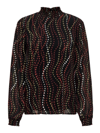 Only T-shirt ONLASTENA L/S SMOCK TOP CS PTM 15318287 Black/Organic do