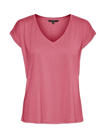 Vero Moda T-shirt VMFILLI SS V-NECK TEE GA NOOS 10247666 Fruit Dove