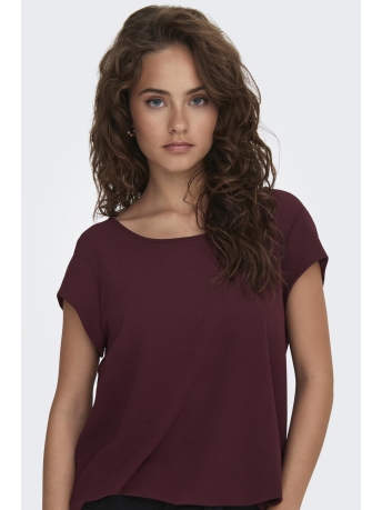 Only T-shirt ONLVIC S/S SOLID TOP NOOS PTM 15142784 CHOCOLATE TRUFFLE