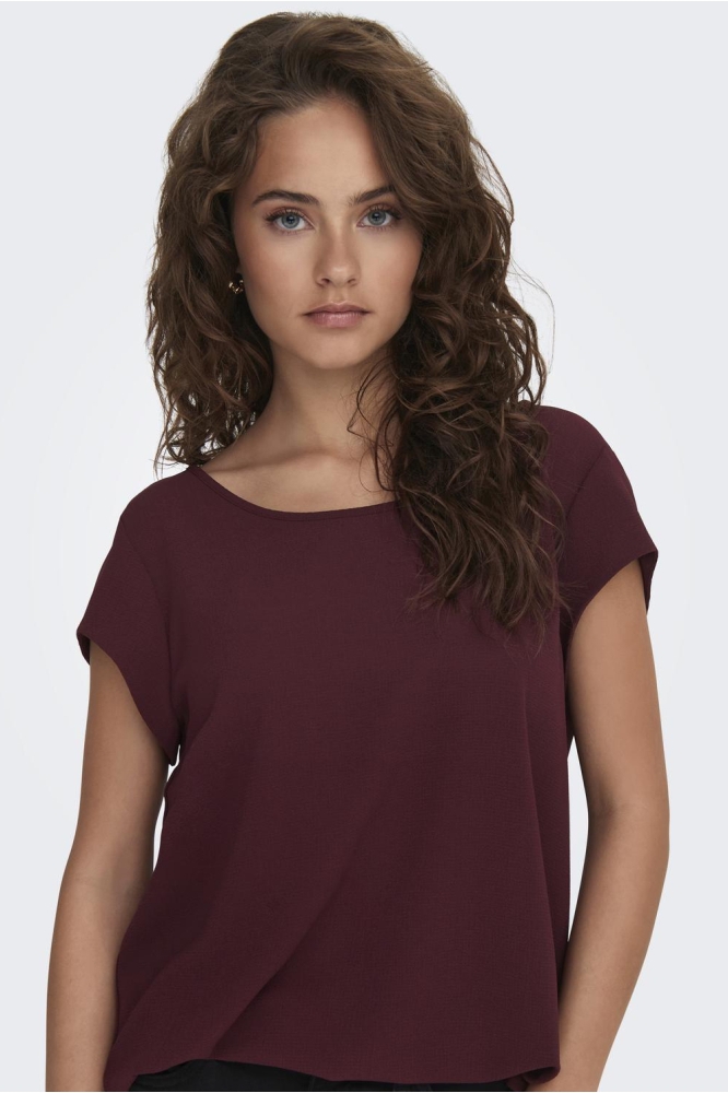 ONLVIC S/S SOLID TOP NOOS PTM 15142784 CHOCOLATE TRUFFLE