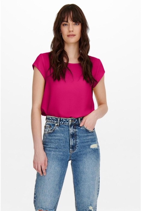 onlvic s/s solid top noos ptm 15142784 only t-shirt cerise