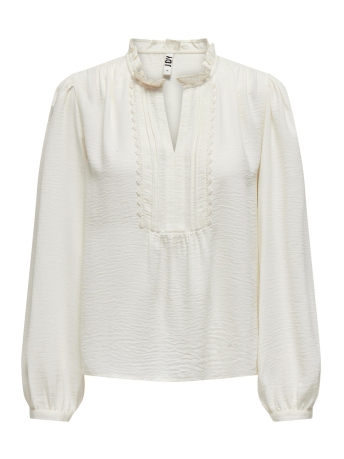 Jacqueline de Yong Blouse JDYRACHEL L/S PINTUCK TOP WVN EXP 15323274 CLOUD DANCER