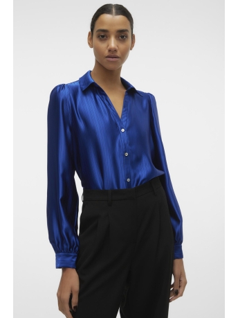 Vero Moda Blouse VMGADIA L/S SHIRT WVN BTQ 10302173 MAZARINE BLUE