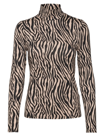 Vero Moda T-shirt VMINA LS HIGHNECK TOP JRS BOO 10301700 Silver Mink/SIGGA