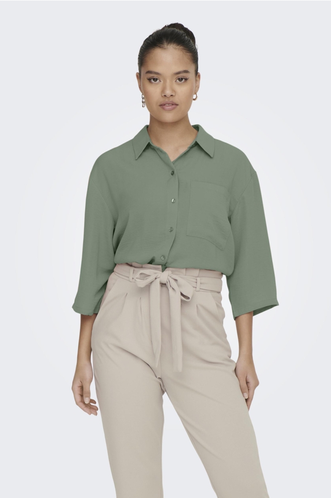 JDYDIVYA 3/4 LOOSE SHIRT WVN NOOS 15271186 SEA SPRAY