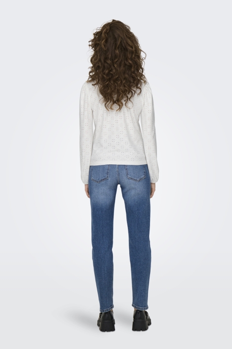 Jacqueline de Yong witte dames blouse | Model achteraanzicht