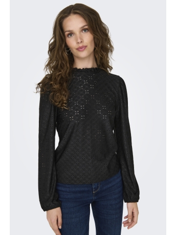 Jacqueline de Yong Blouse JDYCATHINKA L/S FRILL TOP JRS 15311941 Black