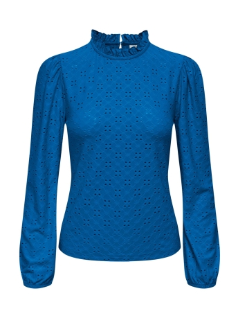 Jacqueline de Yong Blouse JDYCATHINKA L/S FRILL TOP JRS 15311941 Directoire Blue