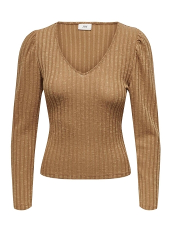 Jacqueline de Yong T-shirt JDYEDNA L/S TOP JRS 15297403 TOASTED COCONUT