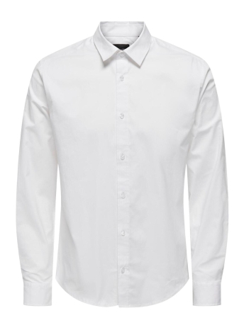 Only & Sons Overhemd ONSANDY SLIM EASY IRON POPLIN SHIRT 22026000 WHITE