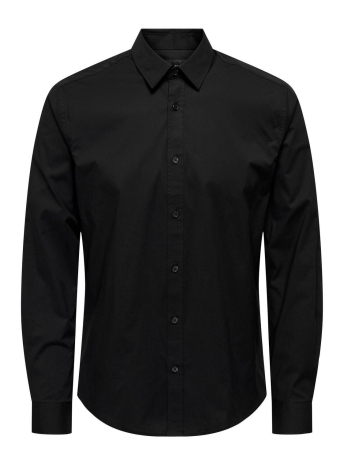 Only & Sons Overhemd ONSANDY SLIM EASY IRON POPLIN SHIRT 22026000 BLACK