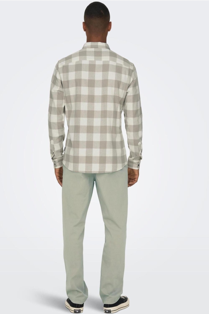Only & Sons beige heren overhemd