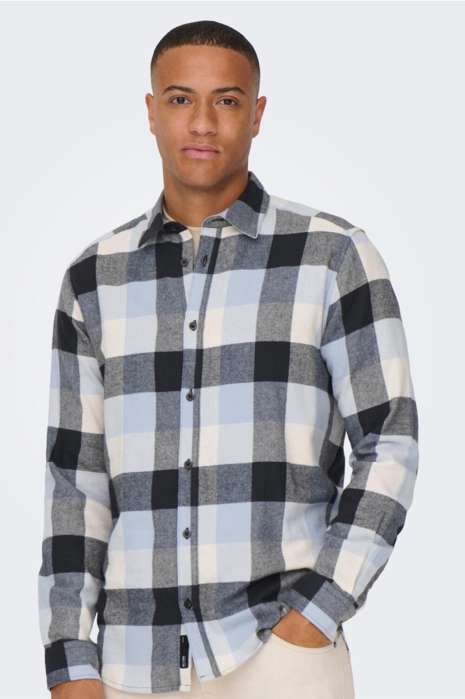 ONSGUDMUND LS 3T CHECK SHIRT NOOS 22020301 Eventide