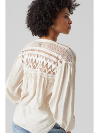 Vero Moda Blouse VMAYOE L/S TOP WVN BTQ 10291905 BIRCH