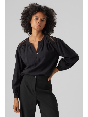 Vero Moda Blouse VMAYOE L/S TOP WVN BTQ 10291905 BLACK