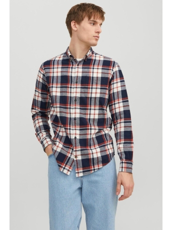 Jack & Jones Overhemd JJECLASSIC AUTUMN CHECK SHIRT LS SN 12235982 Cinnabar