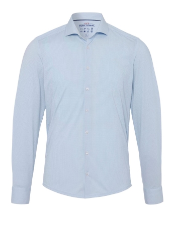Pure H. Tico Overhemd PURE FUNCTIONAL SHIRT LONGSLEEVE 4048 21750 100 PLAIN LIGHT BLUE