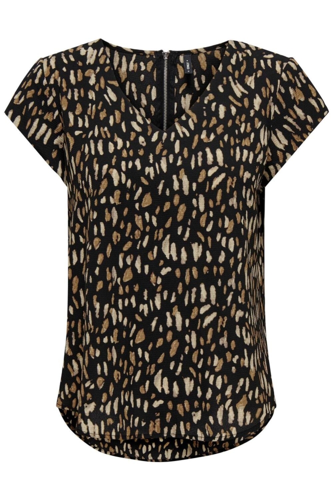 ONLVALERINA S/S V-NECK TOP CS PTM 15321964 TOASTED COCONUT/EXPRESS SC