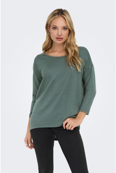 onlelcos 4/5 solid top noos t-shirt balsam 15124402 only jrs green