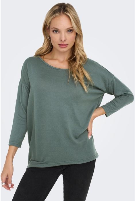 solid green onlelcos t-shirt balsam 15124402 4/5 top jrs only noos