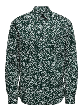 Only & Sons Overhemd ONSANDY SLM EASY IRON DITSY POPLIN 22027390 SCARAB