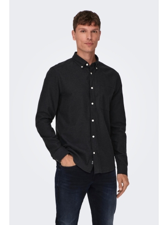Only & Sons Overhemd ONSGUDMUND SLIM 1-PKT SOLID SHIRT N 22027307 BLACK