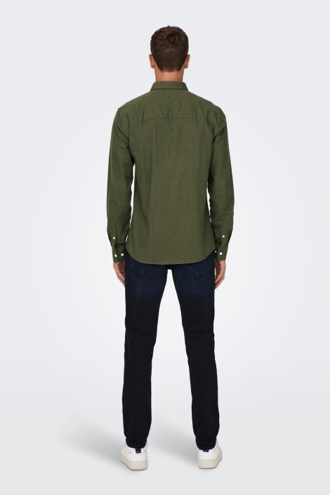 Only & Sons groene heren overhemd