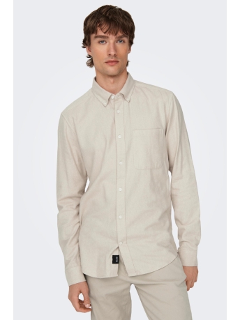 Only & Sons Overhemd ONSGUDMUND SLIM 1-PKT SOLID SHIRT N 22027307 SILVER LINING