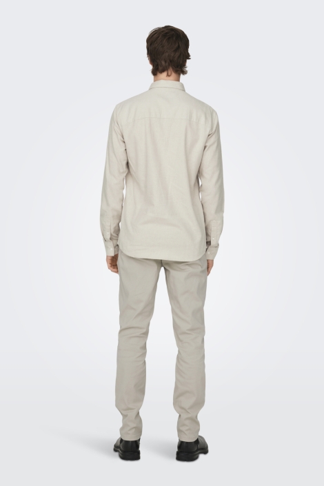 Only & Sons beige heren overhemd | Model