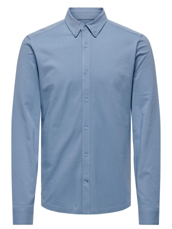 Only & Sons Overhemd ONSTARP SLIM PIQUE BTN DWN LS SHIRT 22024494 CASHMERE BLUE