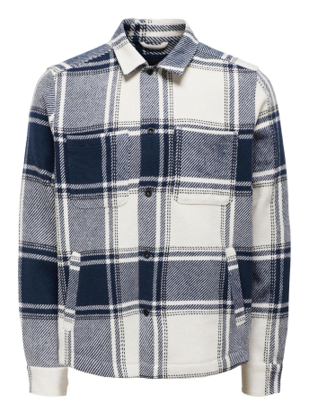 Only & Sons Overhemd ONSMACE OVR LS CHECK SHIRT 22026663 CLOUD DANCER