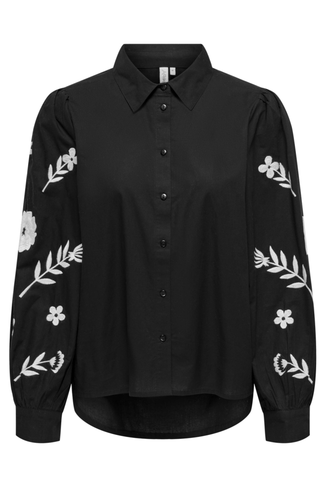 ONLZORA LISE LS EMB. SHIRT WVN CS 15322227 BLACK