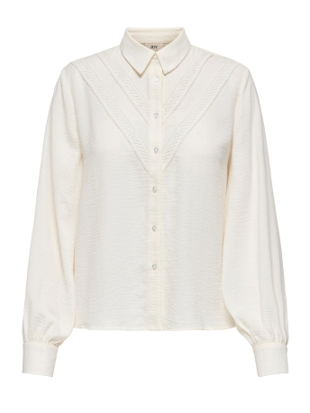 Jacqueline de Yong Blouse JDYRACHEL L/S LACE SHIRT WVN EXP 15323271 Cloud Dancer