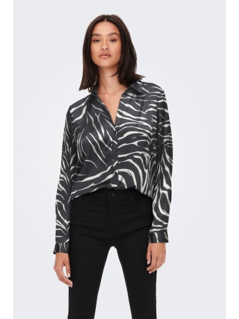 Jacqueline de Yong Blouse JDYFIFI L/S SHIRT WVN NOOS 15203504 Black/WHITE ZEBRA
