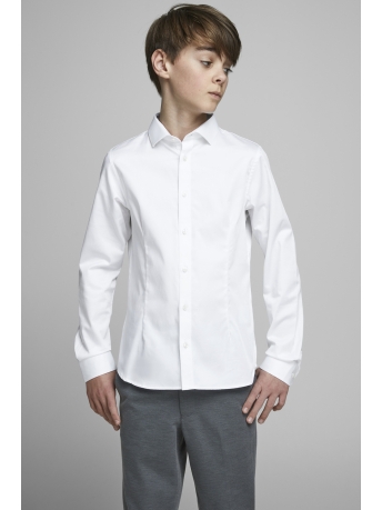 Jack & Jones Junior Overhemd JPRPARMA SHIRT L/S NOOS JNR 12151620 White
