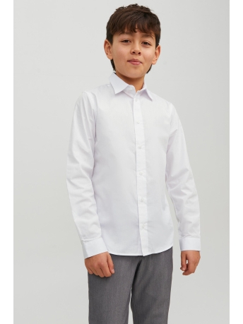 Jack & Jones Junior Overhemd JJJOE SHIRT LS PLAIN NOOS JNR 12223343 White