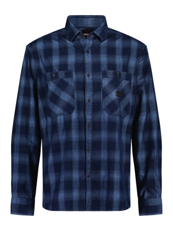 Twinlife Overhemd MEN OVERSHIRT CORDURY PLAIDWOVEN TW34214 539 CAPTAINS BLUES