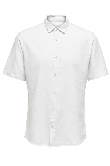 Only & Sons witte heren overhemd | Vooraanzicht