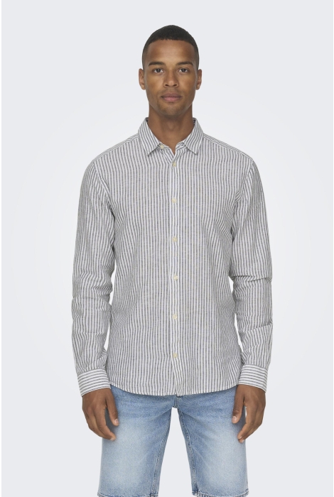 Only & Sons onscaiden ls stripe linen shirt 660