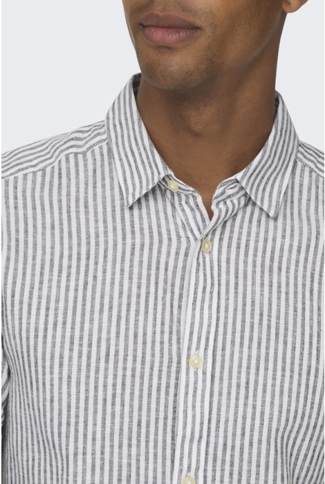 Only & Sons onscaiden ls stripe linen shirt 660