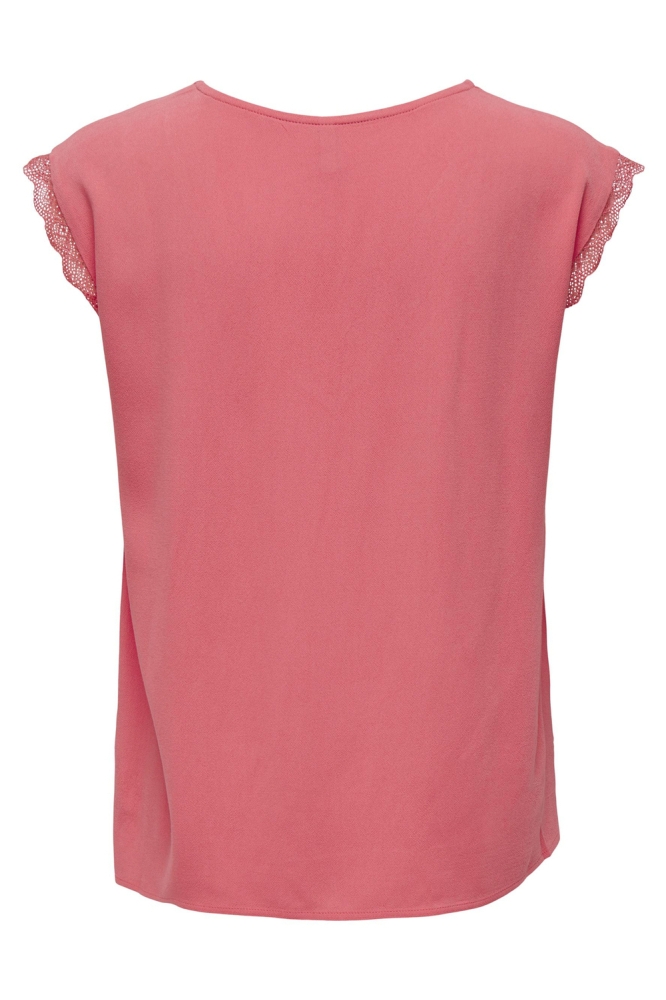 ONLJASMINA S/S V-NECK LACE TOP NOOS 15252241 ROSE OF SHARON