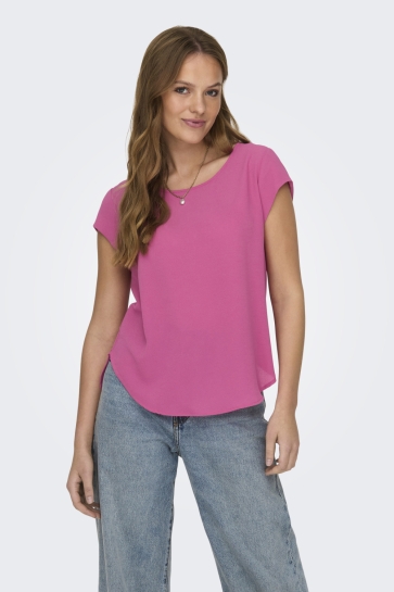 Only T-shirt ONLVIC S/S SOLID TOP NOOS PTM 15142784 Raspberry Rose
