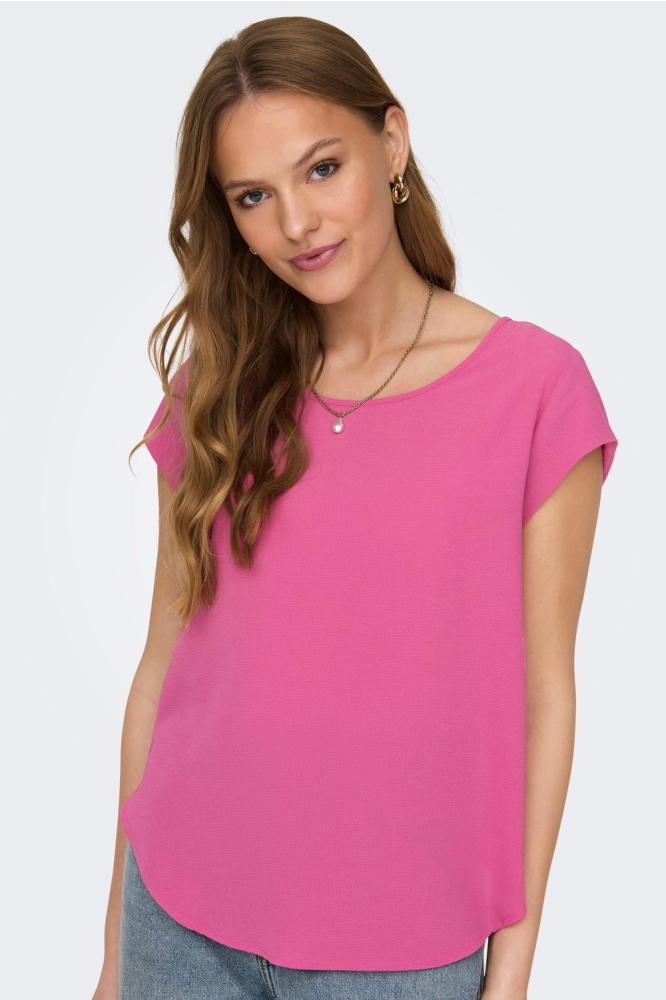 ONLVIC S/S SOLID TOP NOOS PTM 15142784 Raspberry Rose