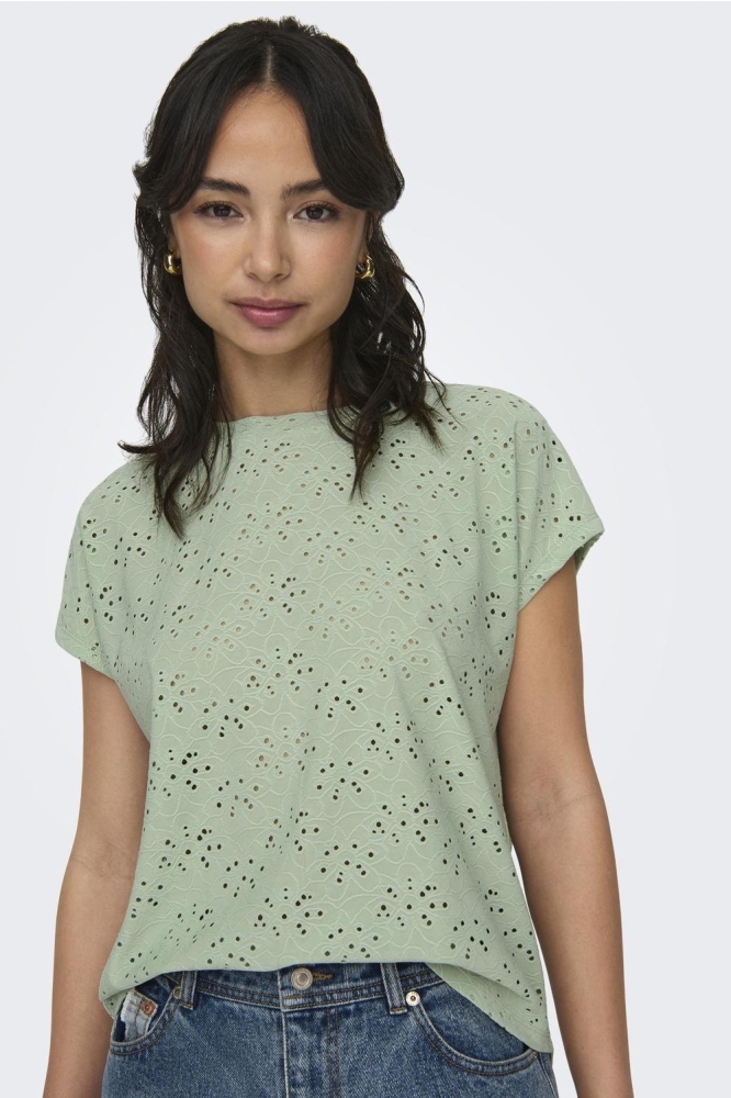 ONLSMILLA S/S TOP JRS NOOS 15231005 FROSTY GREEN