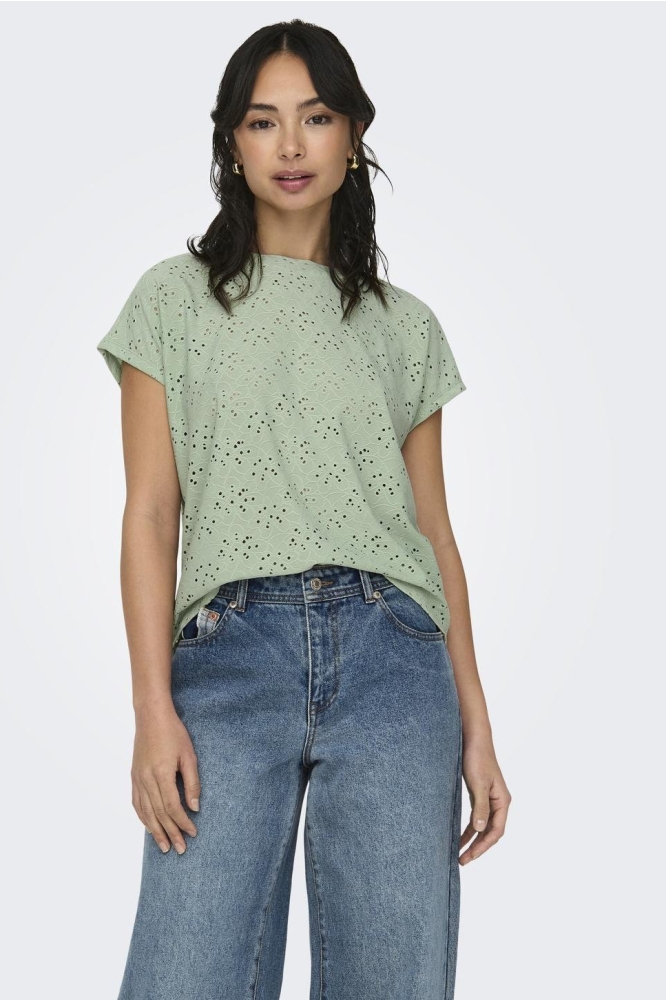ONLSMILLA S/S TOP JRS NOOS 15231005 FROSTY GREEN