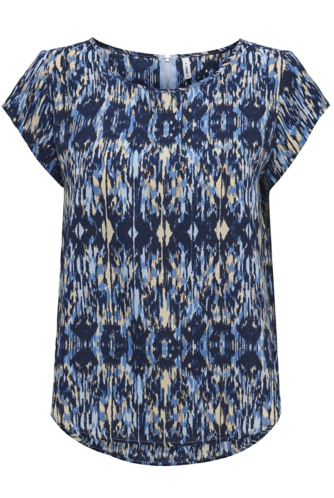 onlvic s/s aop top noos ptm 15161116 only t-shirt forever blue/ethnic reb