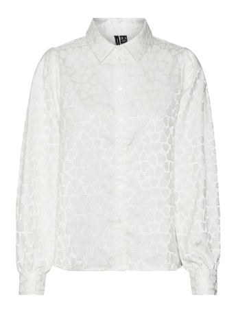 Vero Moda Blouse VMVIGO LS SHIRT WVN 10298927 SNOW WHITE