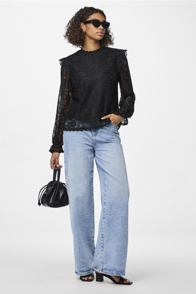 PCOLLINE LS LACE TOP NOOS BC 17139863 Black