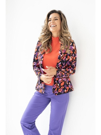 Zoso Blazer HILDA PRINTED TRAVEL 234 0000/0800 BLACK ORANGE